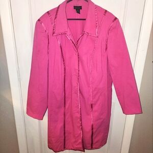 Lane Bryant Barbie Pink Trench with Satin ribbon detailing, Size 28W
